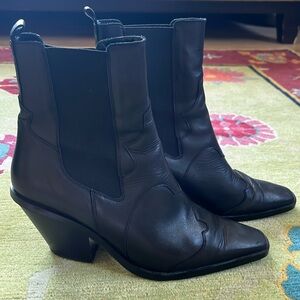 & Other Stories Leather heeled cowboy boot